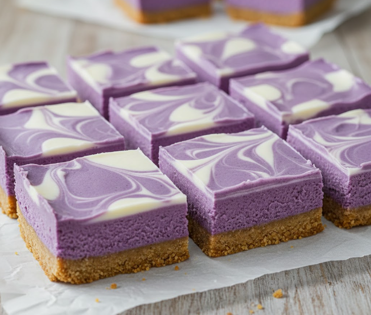 Ube (Taro) Cheesecake Bars