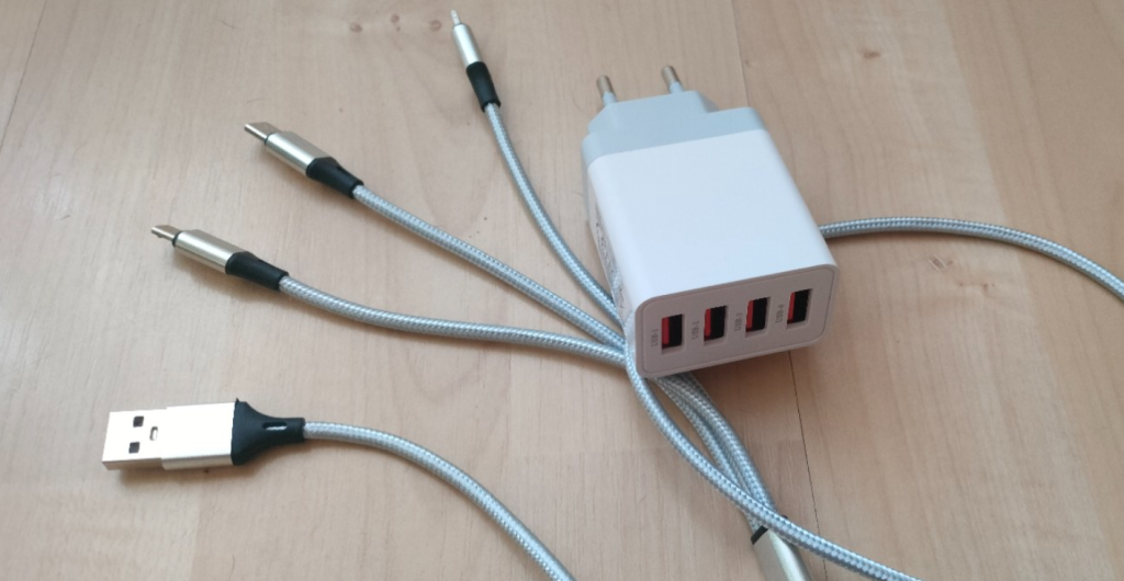 Cargador USB de 4 puertos de Temu