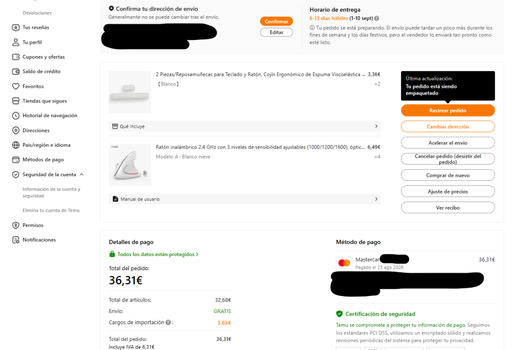 Compra en Temu en días de super cashback