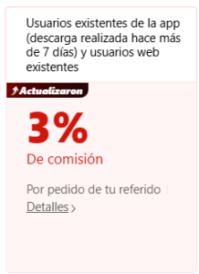 Recompensas por usuario existente que compra en Temu