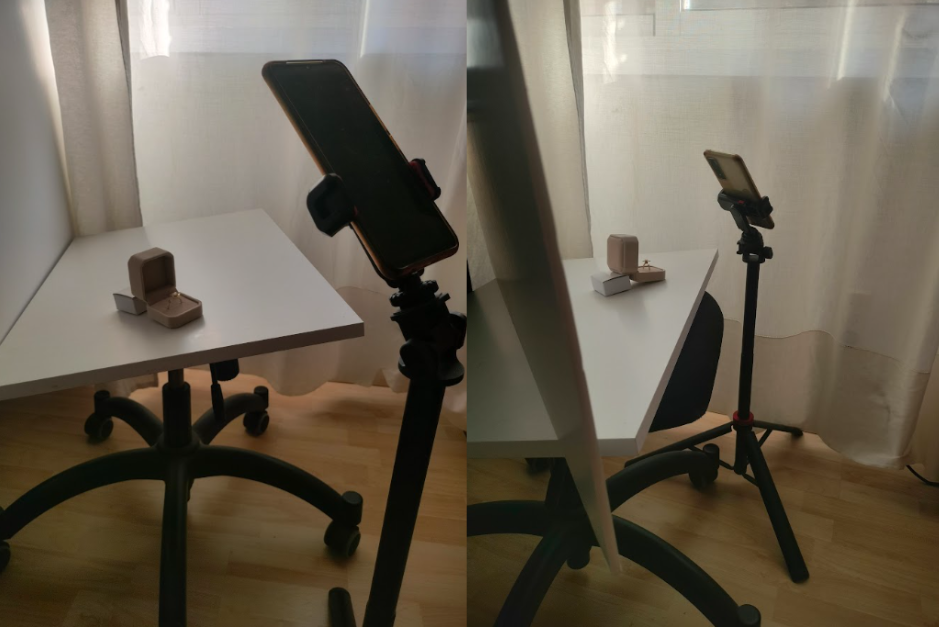 Setup básico con luz natural en 45º